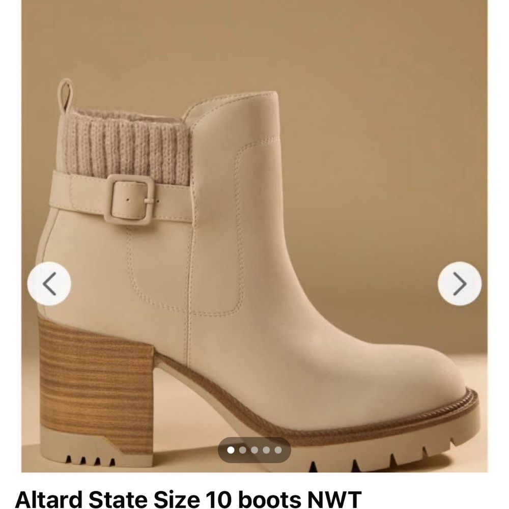 Altar'd State Women's Cream/Beige Ankle Lanne Lug Boots